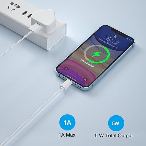 USB Adapter Plug UK 4 PACK, Phone Charger Plug 5V 1A/ 3 PIN USB Wall Plug Socket Charging compatible with iPhone 14/14 Pro/14 Plus/14 Pro Max/13/12/11/XR/XS Max/SE/8/7/6/5 — view 5