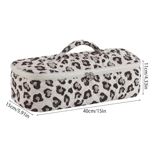 Hair Tool Bag Quilted Hair Dryer Flat Iron Travel Storage Pouch — view 6
