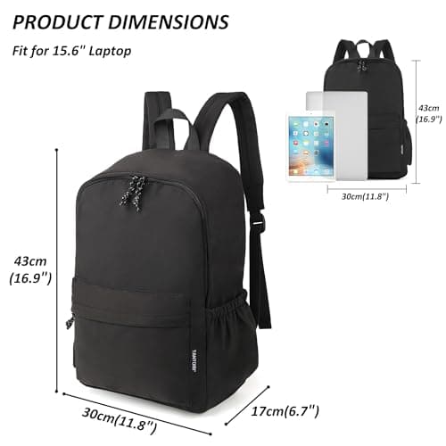 TANTOMI School Backpack Womens, Causal School Bags Teenagers Girls Boys Lightweight College 14 Inch Laptop Bag for Women Rucksack Unisex Backpack for School Travel Casual Daypack Business — view 3