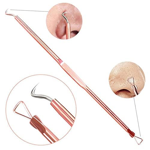 4pcs Blackhead Removal Tool Kit Clip Blemish Squeeze Pimple Extractor Pore Cleaner Cleansing for Skin Care Stainless Steel Head Portable Storage Box Travel Use — view 2