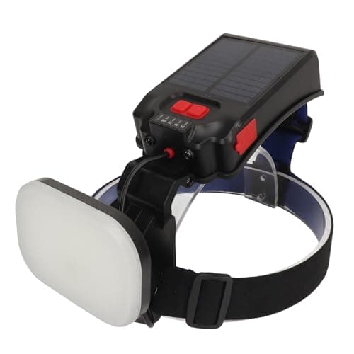 Luocute Fishing Headlamp, 1200LM, IPX4, USB Solar Powered