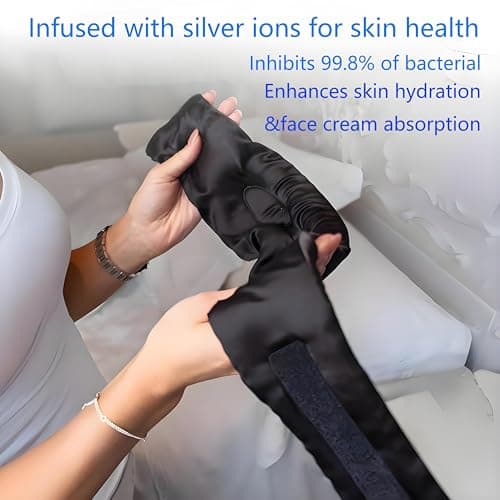 3D Contoured 22 Momme Mulberry Silk Sleep Mask with Ag+ Silver Ion – Zero Pressure Blackout Eye Mask for Side Sleepers, Lash Extensions & Travel, Hypoallergenic (BYDT) — view 6