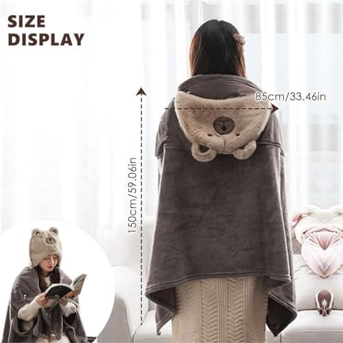 Travel Neck Pillow Blanket Set Hat Travel Gear Traveling Accessories — view 5