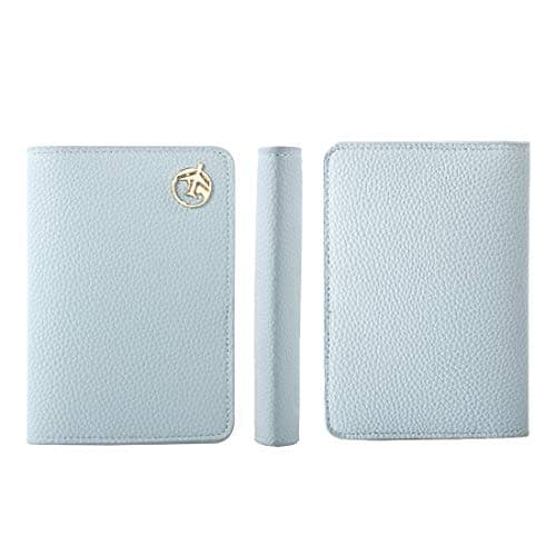 Lychii Leather Passport Wallet for Women and Men, PU Travel Protector Wallet Pouch Protective Case for Passport, Boarding Pass and ID Card — view 4