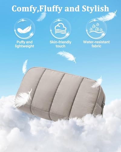 oscaurt Large Makeup Bag Toiletry Bag Set Travel Wash Bag Cosmetic Organiser for Women Waterproof Make Up Case with Compartments Gifts for Women Girls — view 4