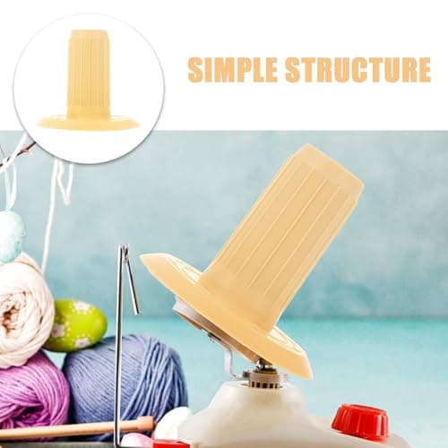 3pcs Wool Winder Replacement Cone for Home Use, Beige Plastic — view 3