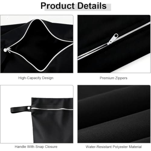 Aomig 2PCS Waterproof Laundry Bag Travel Wet Bags Dirty Clothes Bags — view 3