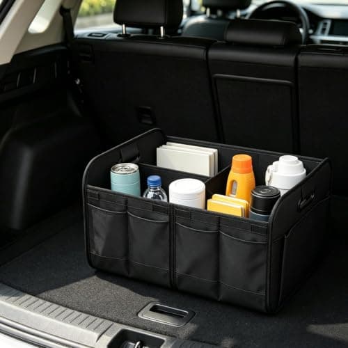 Car Trunk Organizer, Large Foldable, Multi-Compartment Storage Bag — view 3
