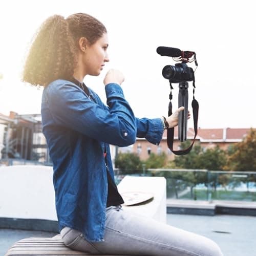 Zerodeko Foldable Tabletop Tripod Anti-slip Design with 1/4 Inch Screw 2pcs Abs and Rubber Material for Cameras and Projectors for Streaming and Recording — view 5