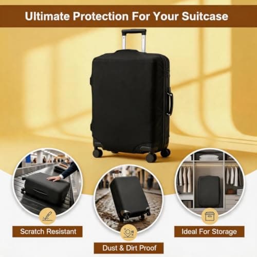 26-28 Inch Black Elastic Suitcase Cover Travel luggage Case Protector — view 4