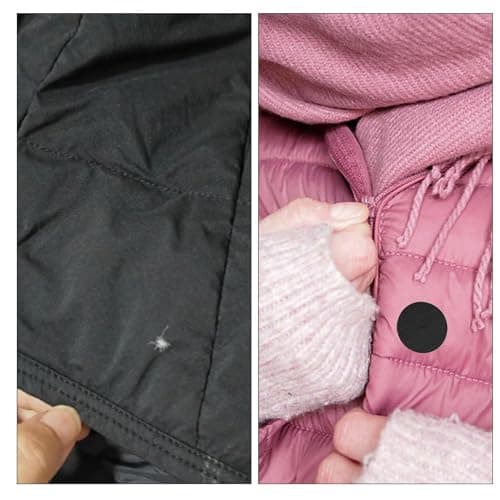 5 Sheets Puffer Jacket Repair Patch, Self Adhesive Down Coat Repair Patch, Black Waterproof Fabric Repairs Patches, Seamless Stick on Patches, for Clothes, Inflatables, Sleeping Bags Holes Fixing — view 5