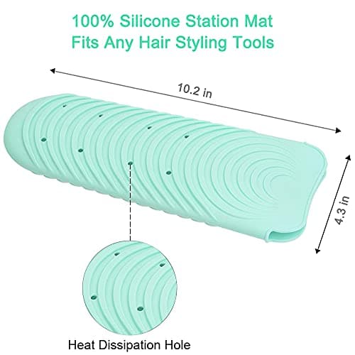 Heat Resistant Mat for Hair Tools, Silicone Heat Mat & Holder for Curling Iron, Professional Portable Travel Flat Iron Mat Pad Pouch Case Cover for Countertop — view 5