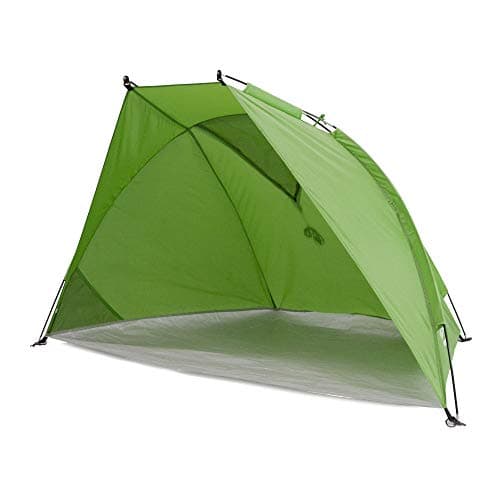 outdoorer Helios Air Beach Shelter Travel Beach Shelter with UV Protection 80 & Lockable Window Beach Tent for Travel (Green)