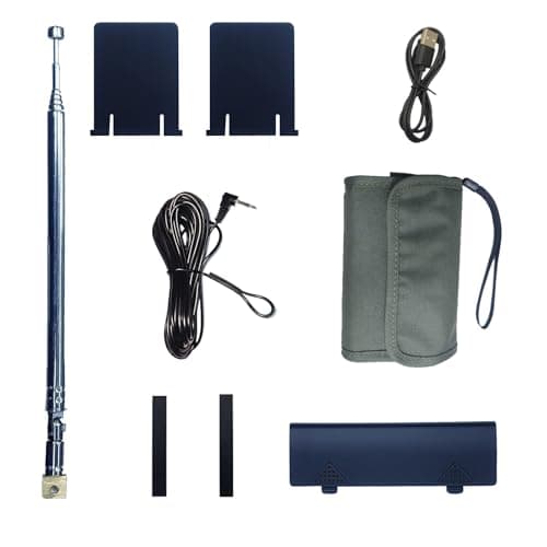 QODOSEN DX-286 Portable Radio Accessories Package (Including: Battery Cover*1, Support Plate*2, Telescopic Antenna*1,Canvas Bag with Velcro Closure*1,Rubber Foot pad*2)