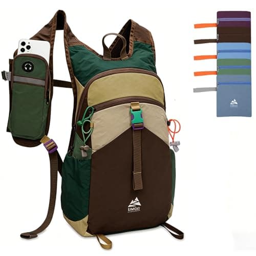 UtiaMiaoGonGo 15L Small Hiking Backpack Travel Daypack Colorful Lightweight Packable Foldable Casual Backpack for Women Men