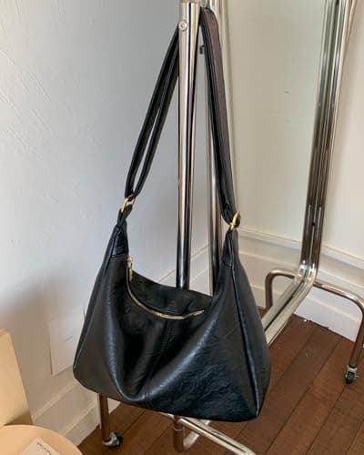 Micmores Handbag Stylish Shoulder Bag for Women, Ultra Soft Foldable Vintage Vegan Leather Tote Bag for Work Travel Daily, Hobo Slouchy Purse with Adjustable Strap — view 3