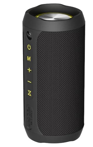 EDUPLINK Bluetooth Speaker, Portable Wireless Speakers, Waterproof IPX7 Speaker, TWS Pairing Stereo, Long Playtime for Home, Travel, Black — view 3