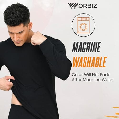 Mens Thermal Long Vest Full Sleeve Top Extreme Warm Winter Heat Ski Wear Size S-XXL (X-Large, Bule) — view 5