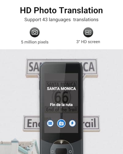XUPURTLK Language Translator Device, Voice Translator Device Two Way, 144 Languages Real-Time Translator Device No WiFi Needed, Offline & Recording & Photo Translation for Travel, Business, Learning — view 4