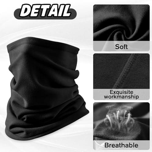 Showvigor Winter Neck Gaiter for Men & Women, Windproof Fleece Face Mask Cover, Cold Weather Scarf for Skiing, Cycling, Hiking & Outdoor Sports, Gift for Christmas, Father's Day and Valentine's Day — view 2