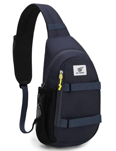 SKYSPER Sling Bag Anti-Theft RFID Crossbody Bag Travel Cross Body Backpack Shoulder Hiking Sling Daypack(Navyblue)