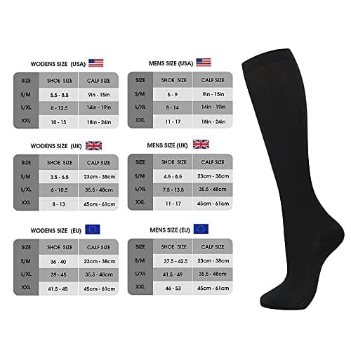 Losvcbcx 7 Pairs Compression Socks for Women & Men 15-20 mmHg is Best Athletic & Medical for Running Flight Travel Nurses — view 6