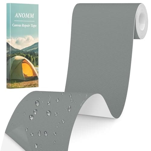 ANOMM Canvas Repair Patch, Self-Adhesive Fabric Patch (8 * 160cm, Gray)