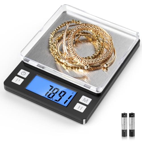 BOMATA 0.01g/1kg Small Digital Gram Scale Jewelry Scale with Larger Display