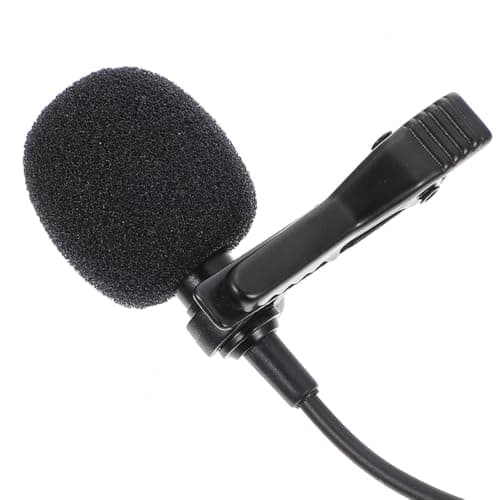 BESTOMZ Noise Cancelling Lapel Mic Clip-on Microphone Black Aps Copper for Live Stream and Recording — view 3