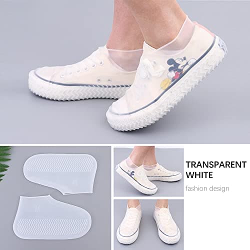 GDOKKNY Reusable Waterproof Shoe Covers for Men Women Slip Resistant Silicone Shoe Cover Folding Anti Skid Socks Shoe Covers to Prevent Rain Into Shoes(XL) — view 2