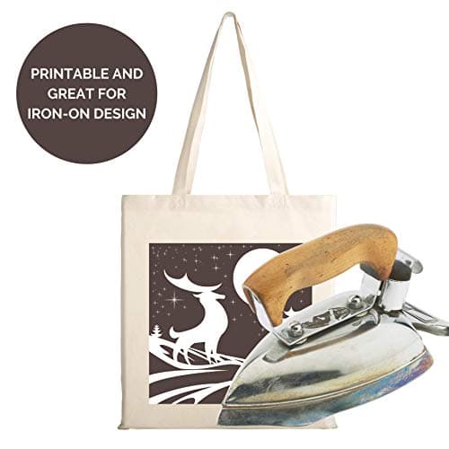 POLHIM - High-quality fabric bags - bags for laundry, sports, shopping, food - environmentally friendly, reusable jute bags with handles, unprinted natural colour, 38 x 42 cm, pack of 10, natural, — view 3