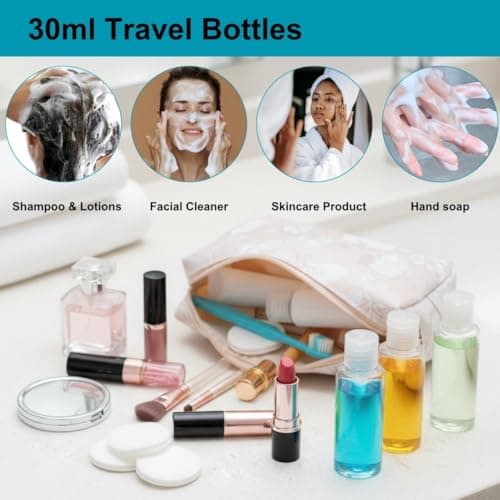 LHQYKHOZ 12pcs 25ml Airline Approved Leak-Proof Flip Cap Travel Bottles for Toiletries — view 4