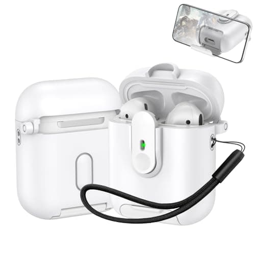 2-in-1 Earphones Case for Apple AirPods (1st Generation),White