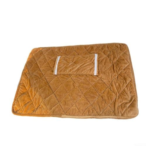USB Wireless Heating Blanket for Home & Travel, Washable Electric Throw with Constant Temperature Control, 60 x 80 cm, Compatible for USB Power Bank, Peach(Brown)