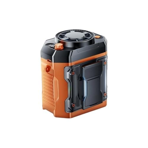 Compact Semiconductors Ice Pack Waist Fan For Personal USB Portable Hands Travel Friendly Powered Back And Hip Mini (Orange, One Size)
