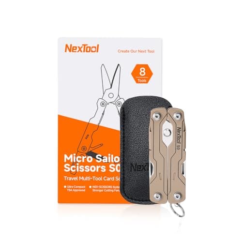 NexTool Micro Sailor S0, 8-in-1 Mini Keychain Multitool (Khaki)