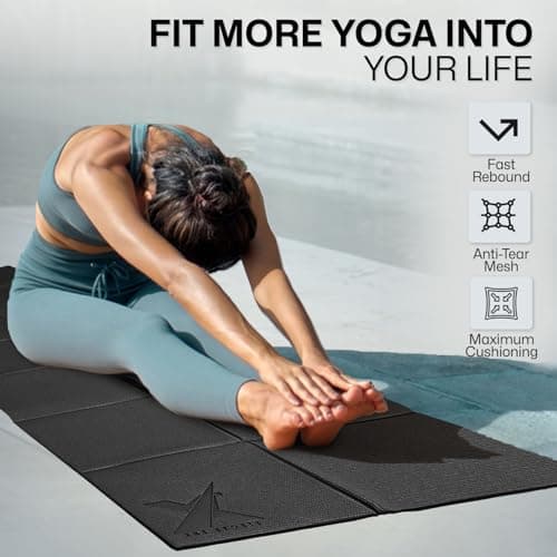 XN8 Sports Foldable Yoga Mat – Non-Slip, Eco-Friendly, Lightweight, Portable with Carrying Strap, Perfect for Home, Gym, and Travel Workouts, 72 Length — view 5