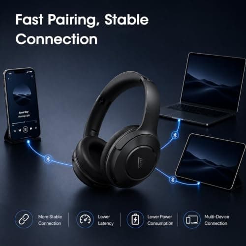 DOQAUS Bluetooth Headphones Over Ear Wireless, 9 EQ Modes & App Control — view 6