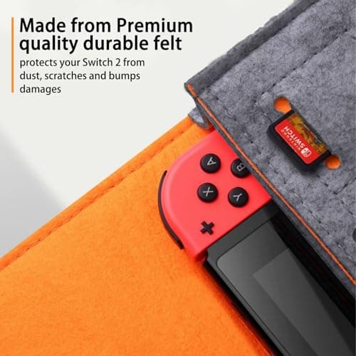 Hao Zhu Switch 2 Carry Case Felt Grey/Charcoal — view 3