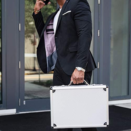 Alpine Swiss Executive Aluminum Briefcase Padded Laptop Briefcase for Men Hard Shell Attache Case Combo Lock Business Case — view 4