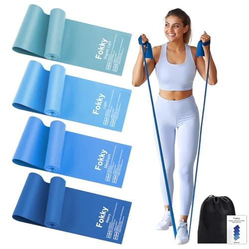 Fokky Resistance Bands 2M, Exercise Band with 4 Resistance Levels