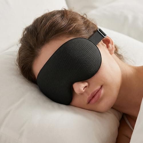 Sleep Mask Light Blocking Eye Mask for Sleeping Men and Women, 3D Contoured Cup Sleeping Mask with Zero Eye Pressure, Ultra Soft Comfortable Blindfold for Side Sleepers, Travel Essentials — view 3