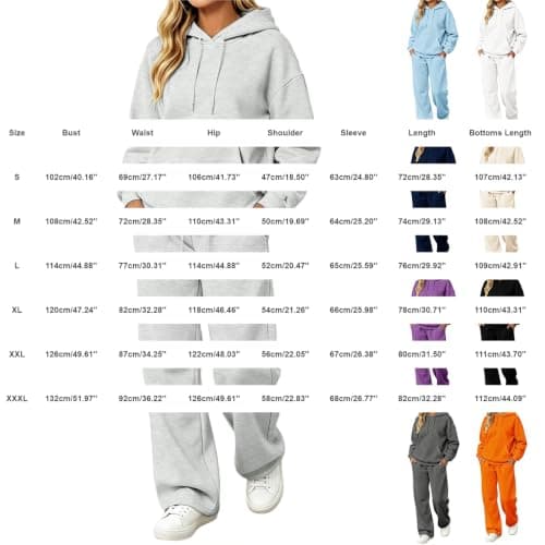 Womens Co Ords Set 2 Piece Long Sleeve Hoodie and Sweatpants — view 4