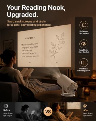 Storyverse Projector, 100 in Curtain for Immersive Read Hands-Free in Bed — view 2
