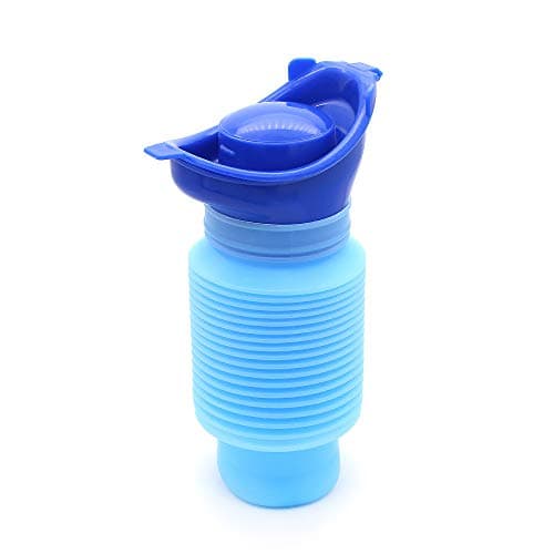Yuhtech Emergency Urinal, Portable Reusable Shrinkable Camping Portable Toilet Urine Bottle Bag Travel Potty Urine Funnel for Unisex Men Women Kids
