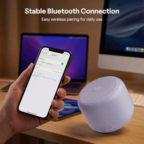Bobtot Portable Bluetooth Speakers with Strap Mini Speaker, Purple — view 3