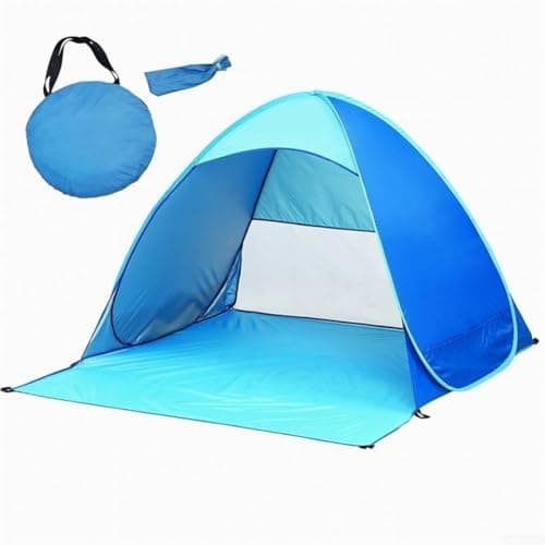 YJDOORPLAY Automatic Up Beach Tent, for INSTANT Sun Shelter,Canopy with UPF,50+ Protection Breathable Mesh, and Sand Pockets, for Camping Hiking Fishing Outdoor Activities