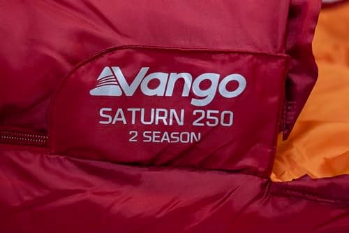 Vango Saturn 250 Single Sleeping Bag for Adults [Amazon Exclusive], 2 Season, Mummy Design Holds Insulation, Smaller Pack Size for Camping Trips, Festivals, Outdoors, Raspberry — view 4