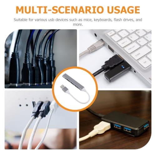 HEMOTON USB Hub Multi Port Adapter USB Expander Hub for Laptop Aluminium Alloy Plug and Play Supports Simultaneous Connection for Travel Girl — view 3