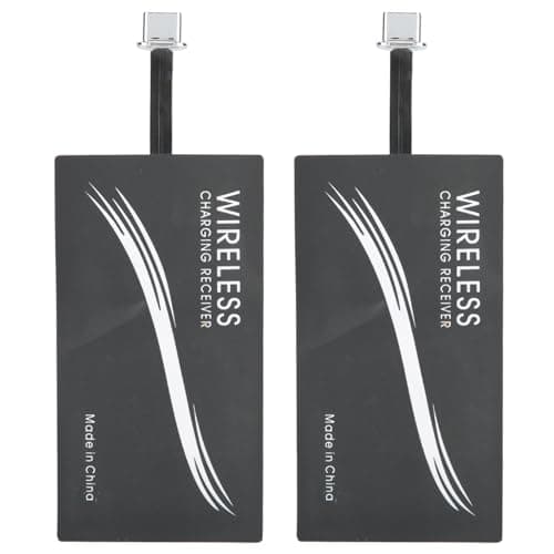 Qi Adapter Type C Wireless Charging Receiver, 2PCS Universal Charging Pad Adapter Wireless Charging Chip Mobile Phone Sticker Charging Receiver
